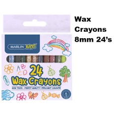 Marlin Kids Wax Crayons 8mm 24's